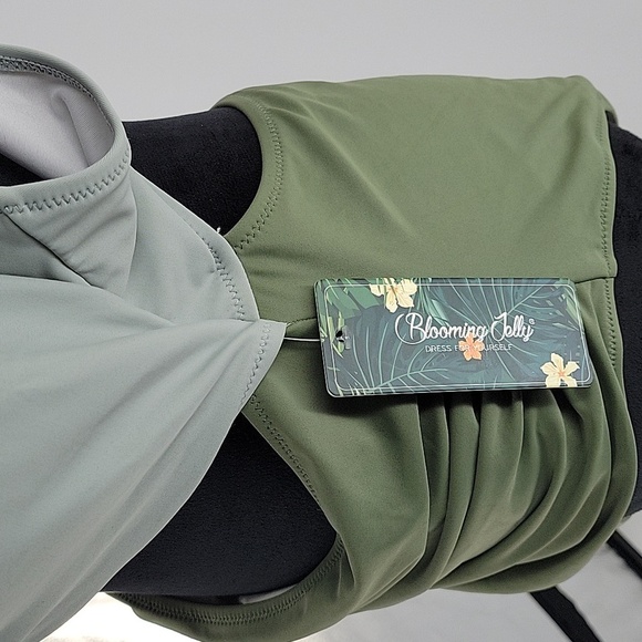 Stylish Olive Green Cutout Swimsuit NWT - Picture 16 of 16